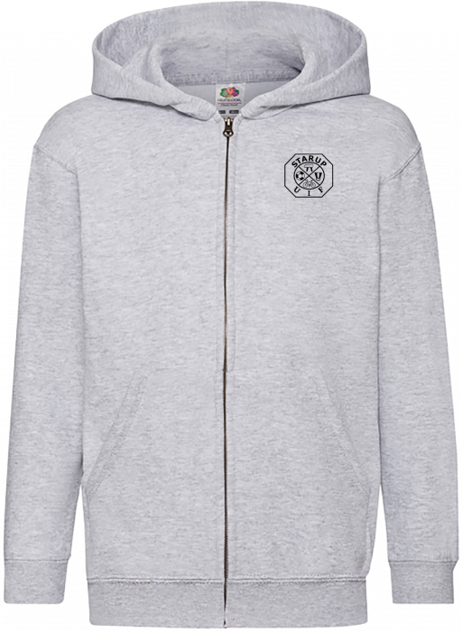 Fruit of the loom - Starup Uif Hoodie W. Zip Kids - Heather Grey