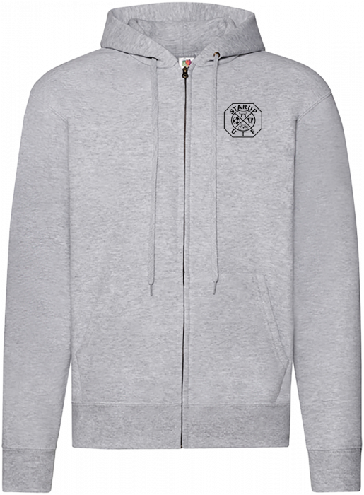 Fruit of the loom - Starup Uif Hoodie W. Zip Adults - Heather Grey