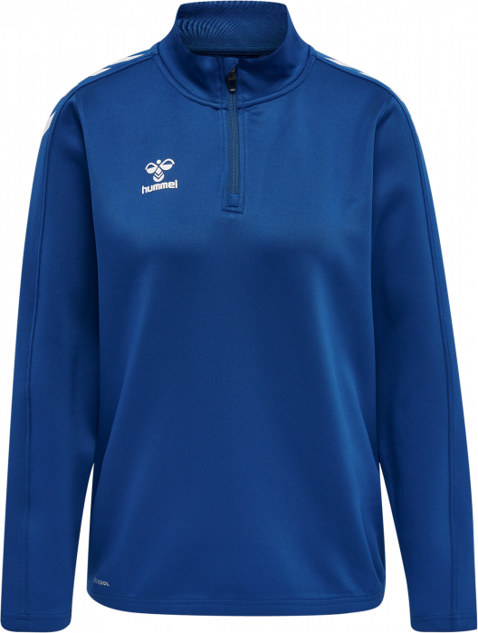 Hummel - Core Xk Half Zip Sweater Women - True Blue & blanc