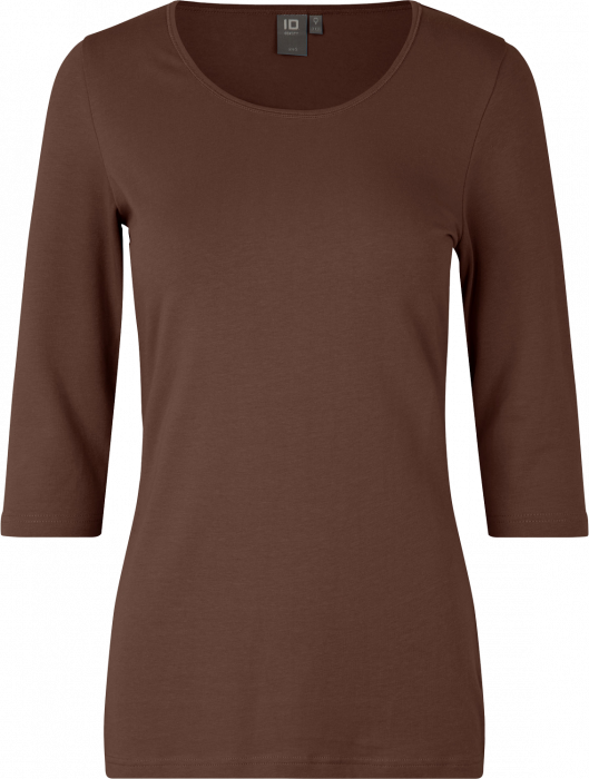 ID - Stretch T-Shirt 3/4 Sleeves - Mocca