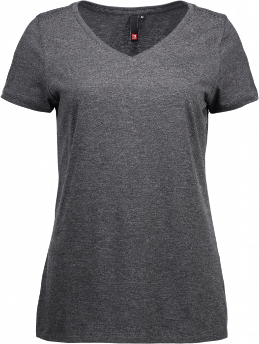 ID - V-Neck Tee Women - Coal Melange