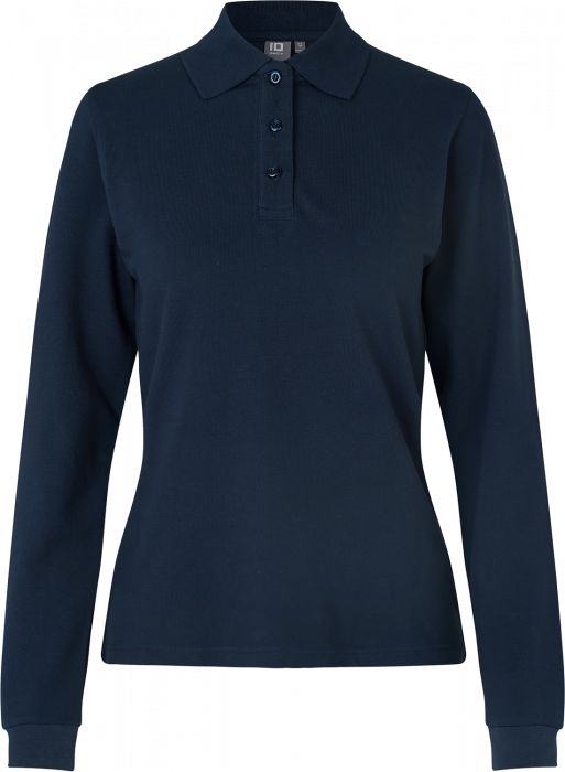 ID - Langærmet Poloshirt Stretch Dame - Navy