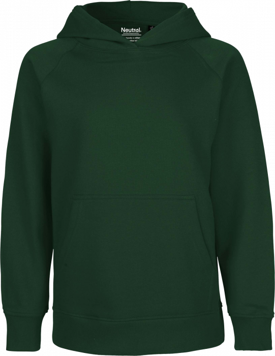 Neutral - Organic Cotton Hoodie Youth - Bottle Green
