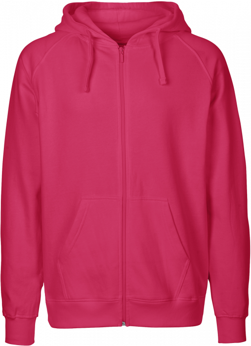 Neutral - Organic Cotton Hoodie With Full Zip Men - Pink