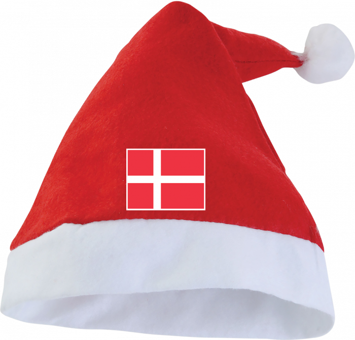 Sportyfied - Nissehue Med Danmark Flag - Rød & hvid